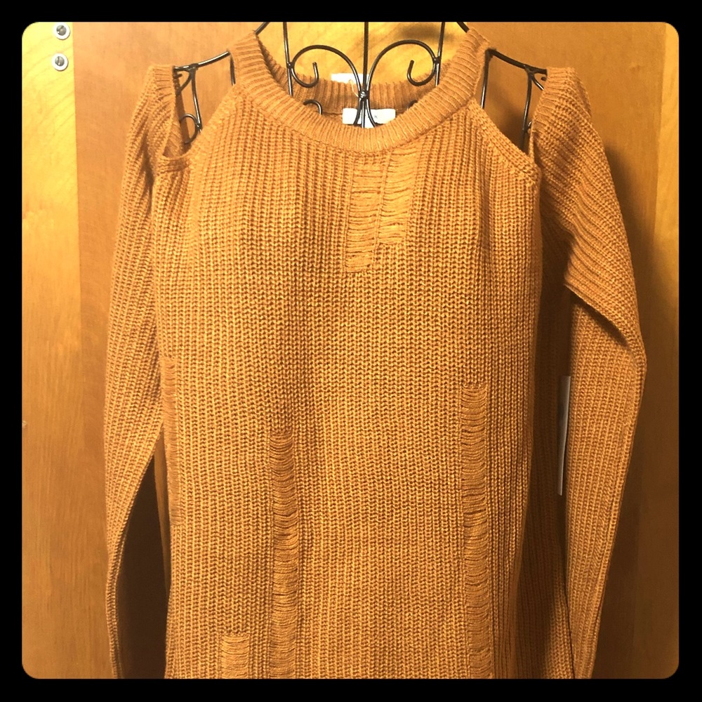 Peekaboo shoulder sweater
